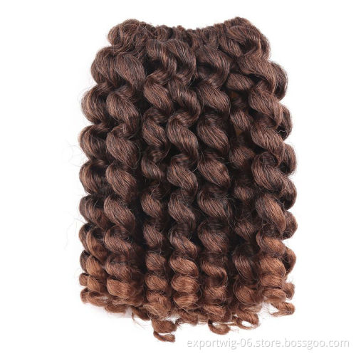 crochet hair braid 8inch water wave passion twist synthetic extensions curly braiding hair wholesale price Marley Braids
